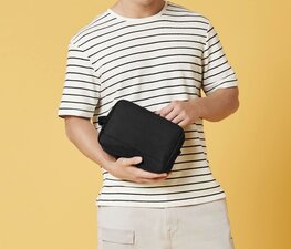 Black - Recycled Essentials Wash Bag
