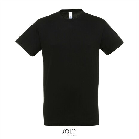 Voorkant SOLs Regent T-Shirt deep black