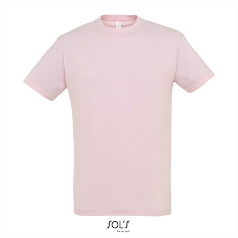 Voorkant SOLs Regent T-Shirt Medium Pink
