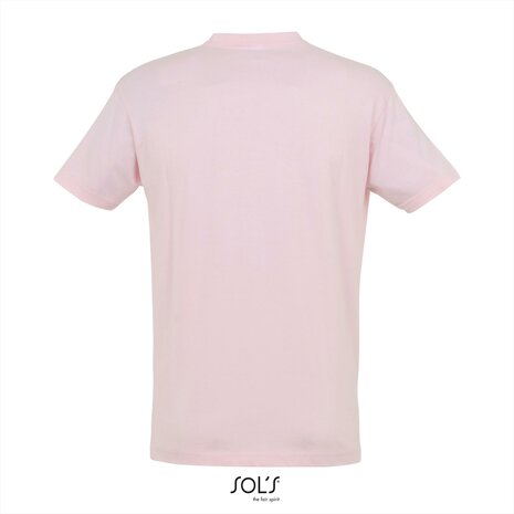 Achterkant SOLs Regent T-Shirt Medium Pink