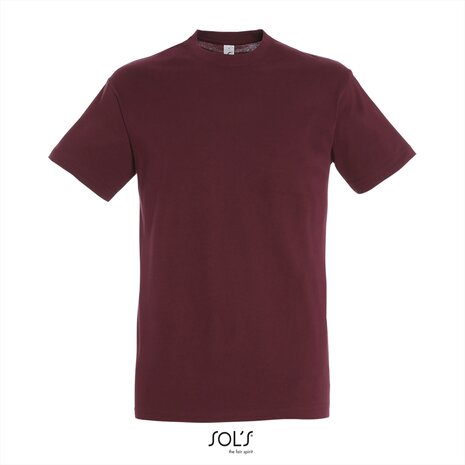 Voorkant SOLs Regent T-Shirt Burgundy