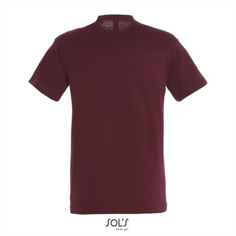 Achterkant SOLs Regent T-Shirt Burgundy