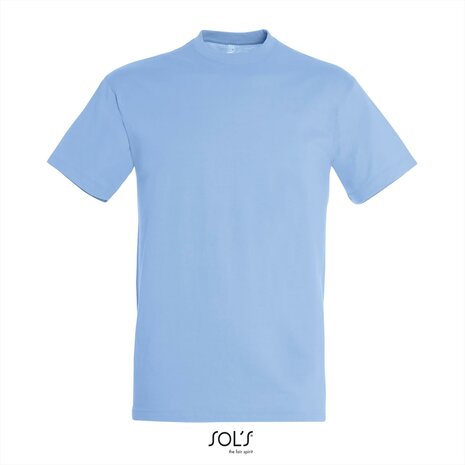 Voorkant SOLs Regent T-Shirt Sky Blue