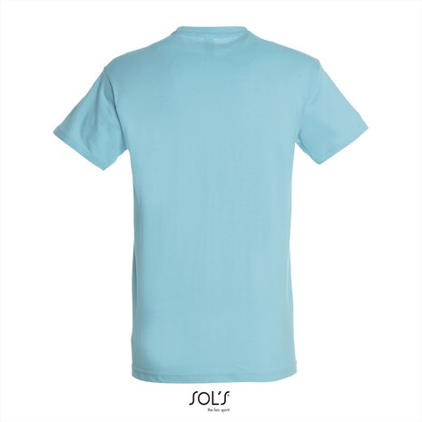 Achterkant SOLs Regent T-Shirt Atoll Blue