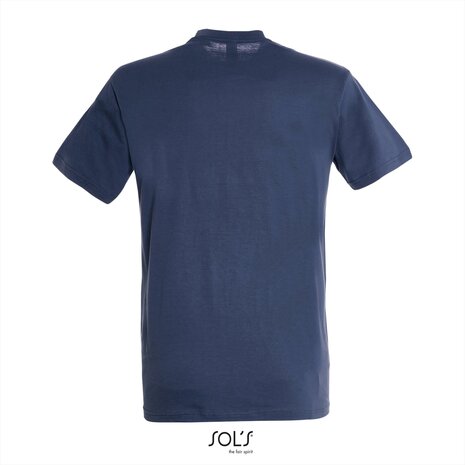 Achterkant SOLs Regent T-Shirt Denim