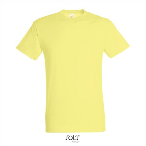Voorkant SOLs Regent T-Shirt Pale Yellow
