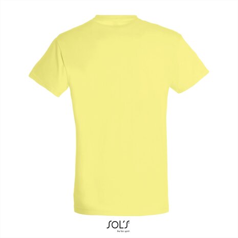 Achterkant SOLs Regent T-Shirt Pale Yellow