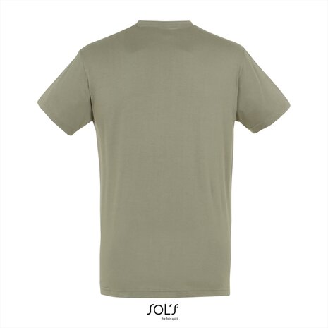 Achterkant SOLs Regent T-Shirt Khaki