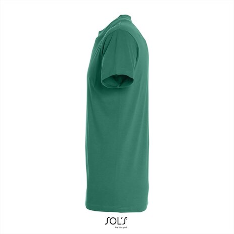 Zijkant SOLs Regent T-Shirt Emerald