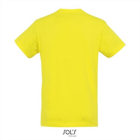 Achterkant SOLs Regent T-Shirt Lemon