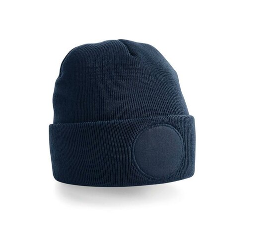  Circular Patch Beanie French Navy