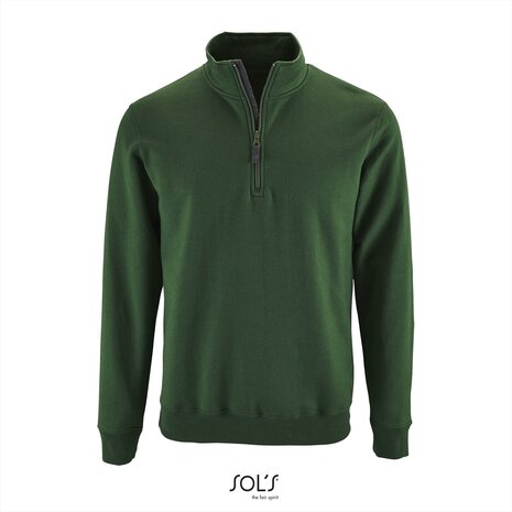 SOL&#039;S Stan - zip neck - Bottle Green