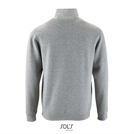 SOL&#039;S Stan - zip neck - Grey Melange 2