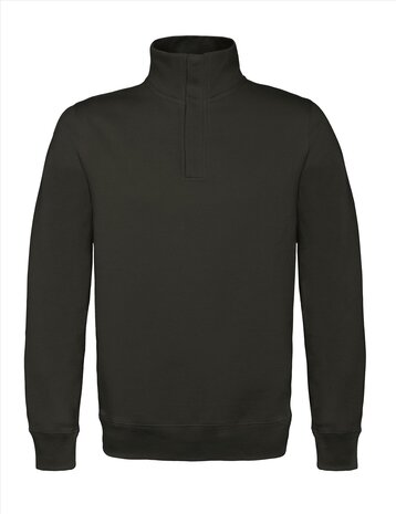 B&amp;C Zip Neck Sweat - Zwart