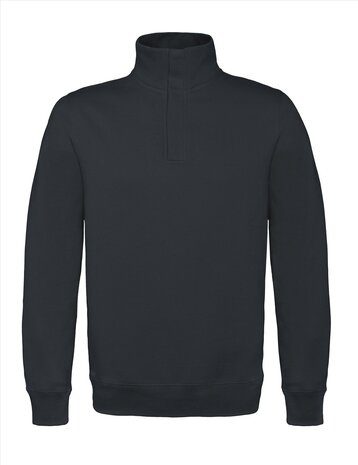 B&amp;C Zip Neck Sweat - Navy