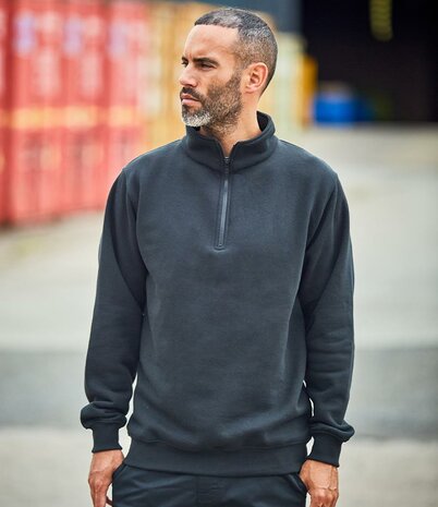 Pro 1/4 Neck Zip Sweatshirt - Zwart