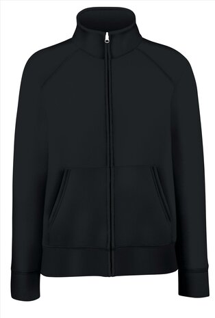 Lady-Fit Premium Sweat Jacket - Black