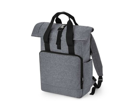 Gerecycled Rolltop-Rugzak Met Dubbele Handvaten - Grey Marl