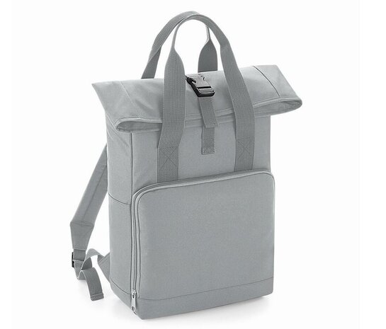 Twin Handle Roll-Top Backpack - Light Grey