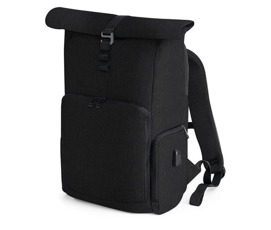 Q-Tech Charge Rolltop-Rugzak - Zwart