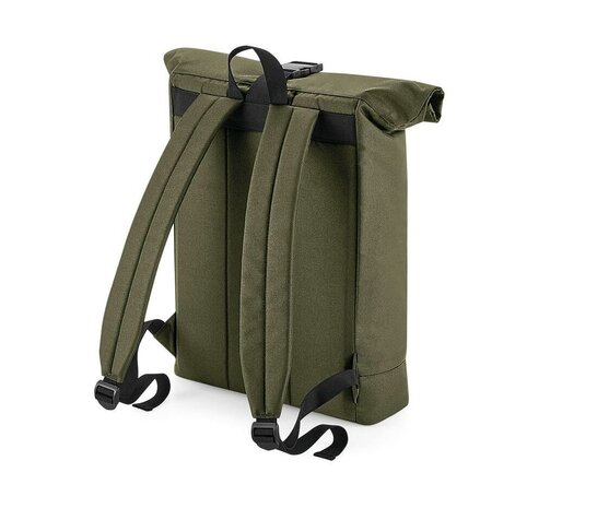 Gerecycled Roll-Top Rugzak - Military Green