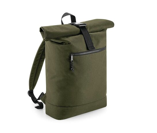 Gerecycled Roll-Top Rugzak - Military Green