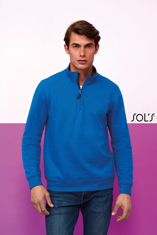 SOL&#039;S Stan - zip neck - Grey Melange 2