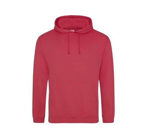 College Hoodie Man - Lipstick Pink