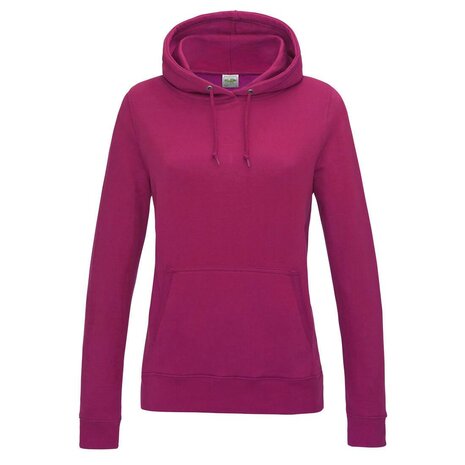  College Hoodie Dames - Hot Pink