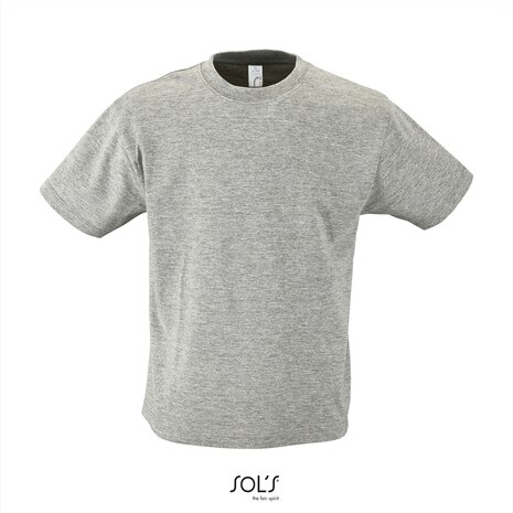 Grey Melange - Kids Sol&#039;s Regent T-shirt
