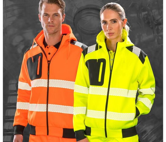 Gerecyclede robuuste veiligheidshoodie met rits - Borg