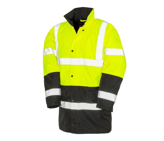Veiligheidsjas voor snelweg in twee kleuren - Fluorescent Yellow/Black