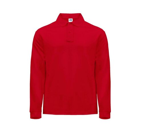 Man regular lange mouw polo - Red