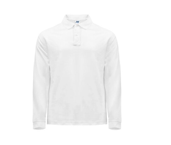 Man regular lange mouw polo - White