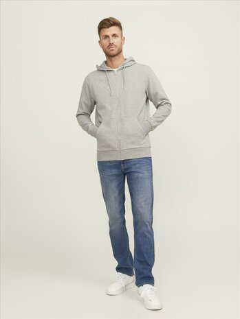 Light Grey Melange JACK &amp; JONES//PRODUKT Day Zip Hood
