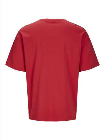 Lipstick Red JACK &amp; JONES//PRODUKT Frame Tee