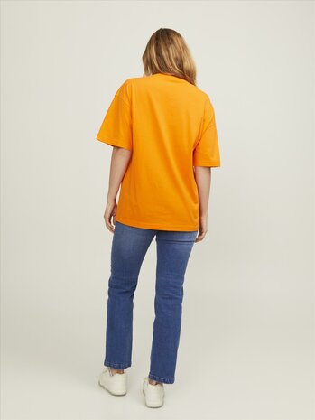 Vibrant Orange JACK &amp; JONES//PRODUKT Frame Tee