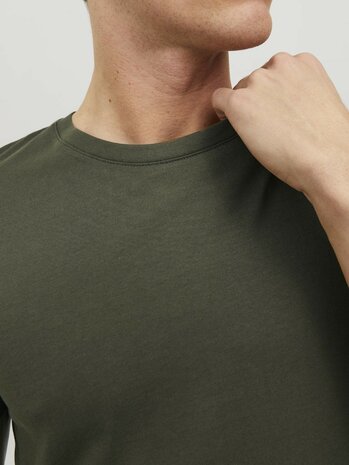 Olive Night JACK&amp;JONES Organic Essential Tee R-neck