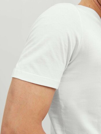 White JACK&amp;JONES Organic Essential Tee R-neck