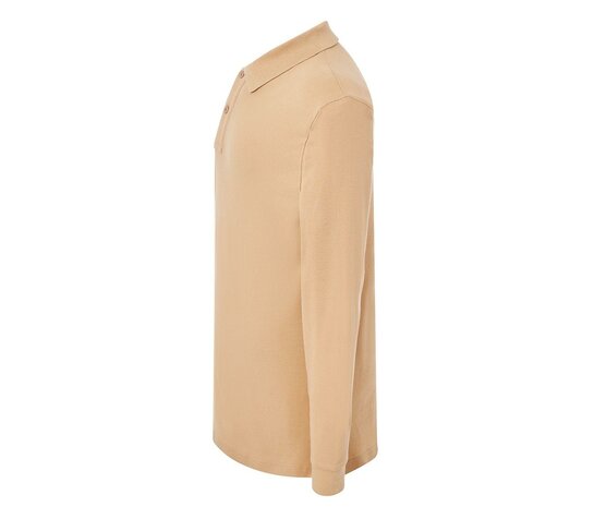 Man regular lange mouw polo - Sand