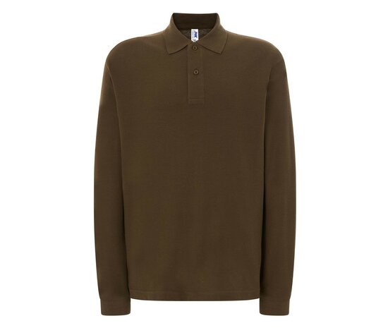 Man regular lange mouw polo - Khaki