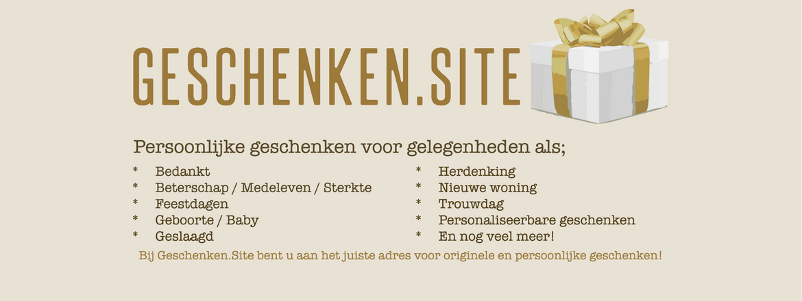 Onze parter Geschenken.Site voor diverse (te personaliseren) geschenken!