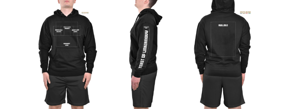 Logo plaatsing hoodie's
