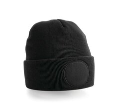 Circular Patch Beanie - Black Circular Patch Beanie - Black