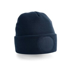 Circular Patch Beanie French Navy