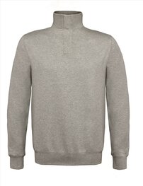 B&C Zip Neck Sweat - Heather Grey B&C Zip Neck Sweat - Heather Grey