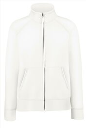 Lady-Fit Premium Sweat Jacket - White Lady-Fit Premium Sweat Jacket - White
