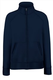 Lady-Fit Premium Sweat Jacket - Deep Navy Lady-Fit Premium Sweat Jacket - Deep Navy