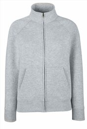 Lady-Fit Premium Sweat Jacket - Heather Grey Lady-Fit Premium Sweat Jacket - Heather Grey