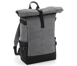 Block Roll-Top Rugzak - Grey Marl/Black Block Roll-Top Rugzak - Grey Marl/Black